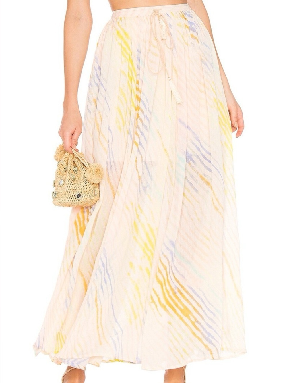 Free People True to You Watercolor Maxi Skirt